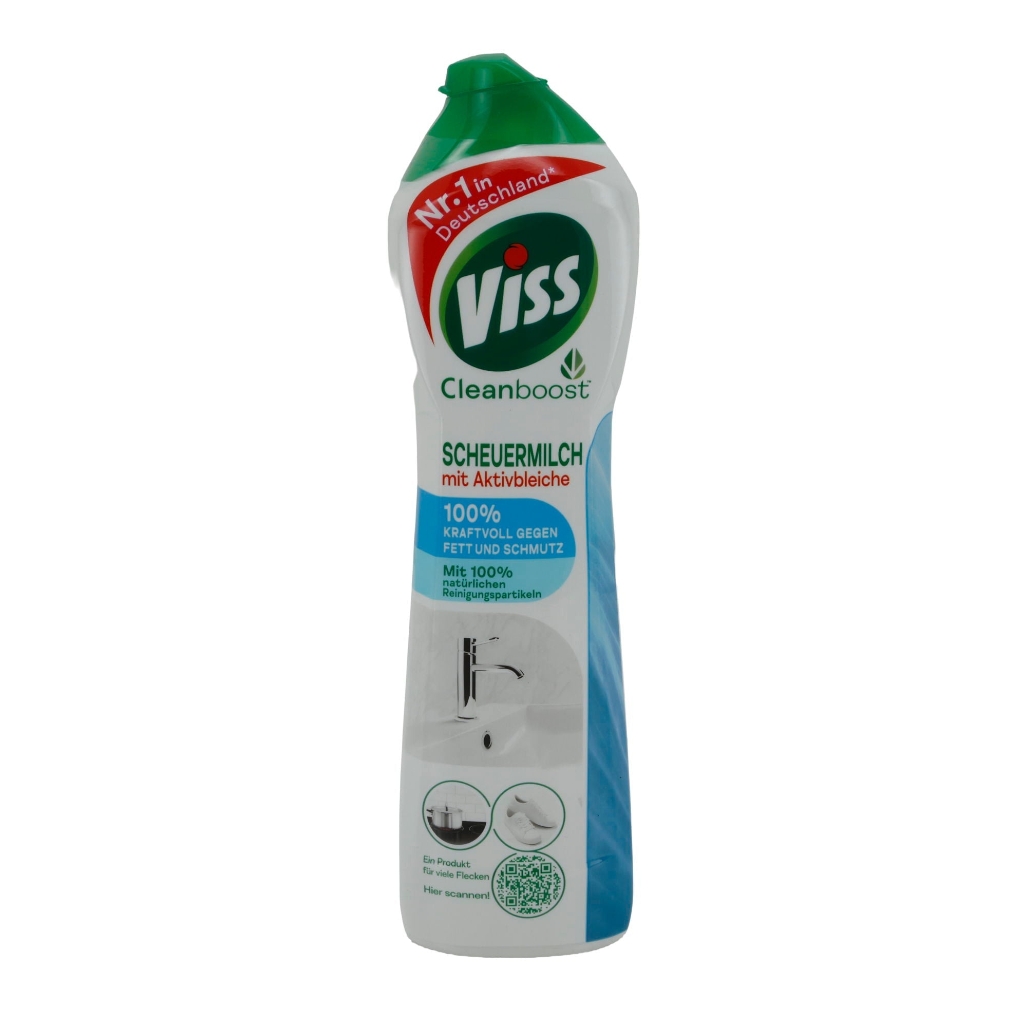 Viss Scheuermilch Cleanboost | Mit Aktivbleiche & natürlichen Reinigungspartikeln | 500 ml VISS